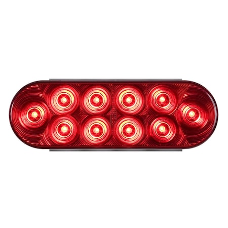 Optronics 10-Led 6in. Red Grommet Mount Stop/Turn/Tail Light STL72RB
